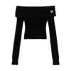 Blumarine Fabric Sweaters In Black