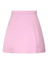 Blumarine Duchesse High-rise Satin Maxi Skirt In Pink
