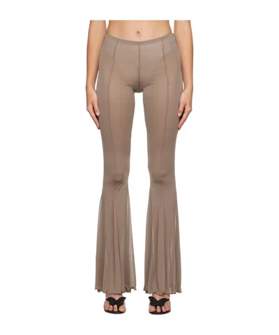 Blumarine Flare Casual Pants In Nude