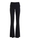 Blumarine Stretch Flared Trousers In Negro
