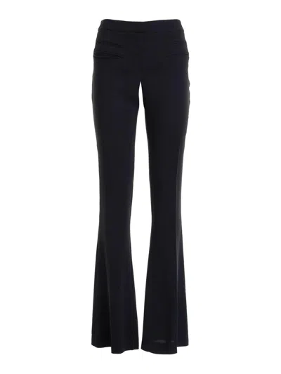 Blumarine Stretch Flared Trousers In Negro