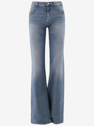Blumarine Flared Jeans In Stretch Cotton Denim  In Blue