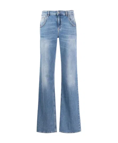 Blumarine Flared-leg Cotton Jeans In Blue