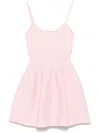Blumarine Mini Dress Ribbed Texture Sleeveless Silhouette In Pink