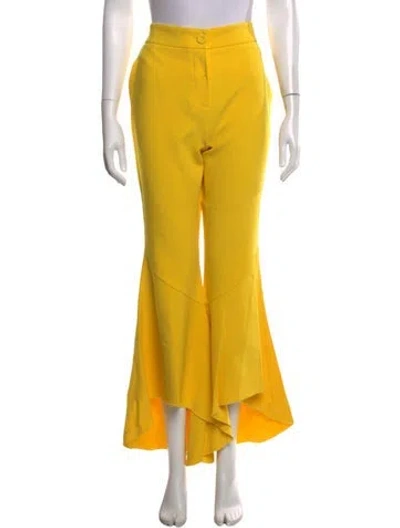 Pre-owned Blumarine Flared Pants W/ Tags In Yellow