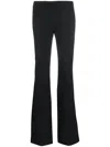 Blumarine Flared Trousers With Bow Detail In Blue