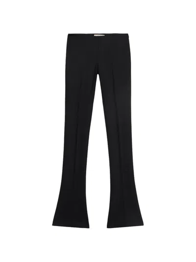 Blumarine Flared-hem Trousers In Black
