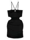Blumarine Floral-appliqué Beach Dress In Black