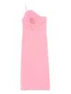 Blumarine Pink Sheath Midi Dress In Pink