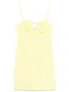 Blumarine Floral-appliqué Mini Dress In Yellow
