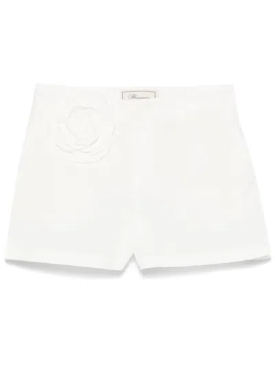 BLUMARINE FLORAL-APPLIQUÉ SHORTS