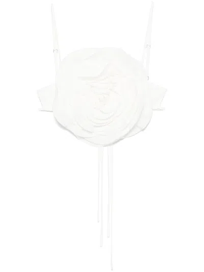 Blumarine Floral-appliqué Top In White