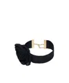 Blumarine Floral-brooch Choker Necklace In Black