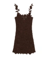 Blumarine Floral-crochet Cotton-blend Minidress In Black