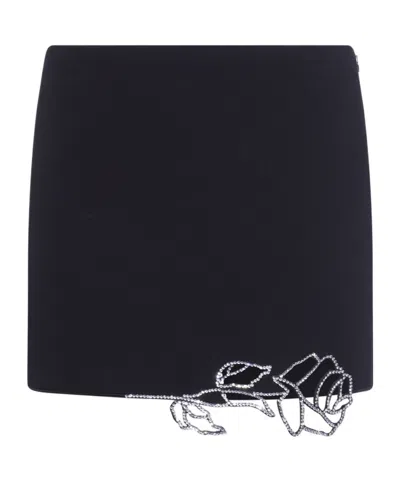 Blumarine Floral Embellished Midi Skirt