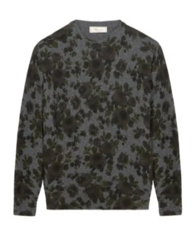 Blumarine Floral-intarsia Dress In Black