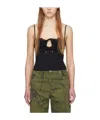 Blumarine Floral-lace Corset Top In Black
