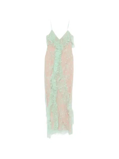 Blumarine Floral-lace Maxi Dress In Pink