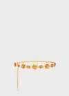 Blumarine Floral-motif Chain Belt In Nude