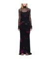 Blumarine Floral Pattern Dress In Black