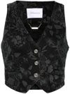 Blumarine Floral-pattern Vest In Black