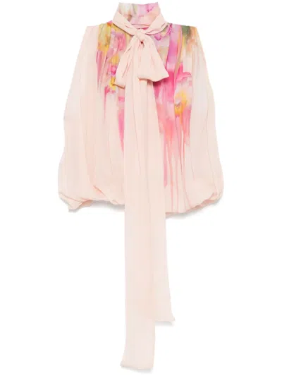 Blumarine Floral-print Blouse In Pink