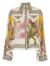 Blumarine Women Multicolor Shirt With All-over Floral Print And Pointed Collar In Viscose Woman In Multi