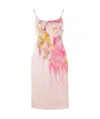 Blumarine Floral-print Midi Dress In Pink