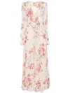 Blumarine Floral-print Maxi Dress In Neutrals