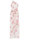 Blumarine Floral-print Maxi Dress In Neutrals