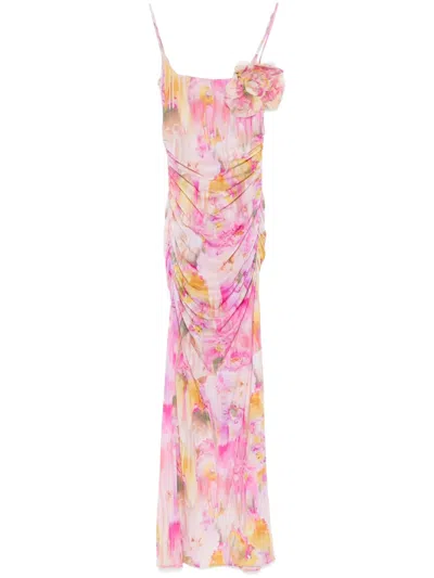 BLUMARINE FLORAL-PRINT MAXI DRESS