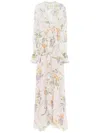 Blumarine Floral-print Maxi Dress In White