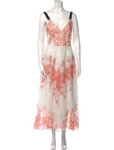 Pre-owned Blumarine Floral Print Midi Length Dress In Pink