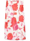 Blumarine Floral-print Midi Skirt In Neutrals