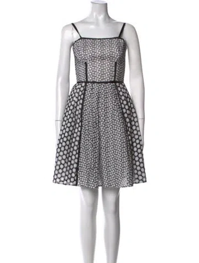 Pre-owned Blumarine Floral Print Mini Dress In Black