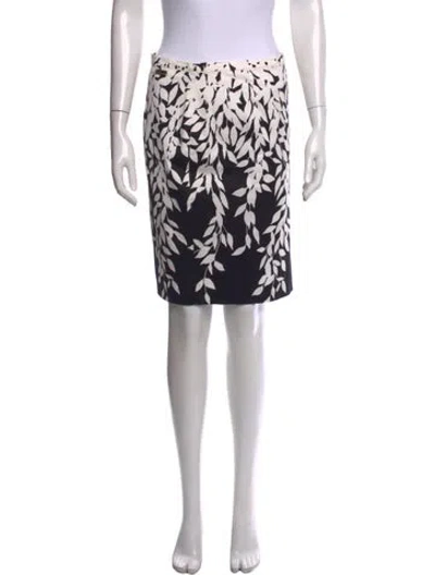 Pre-owned Blumarine Floral Print Mini Skirt In Black