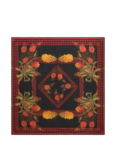 Blumarine Floral-print Scarf In Multi