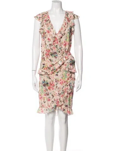 Pre-owned Blumarine Floral Print Skirt Set In Pink