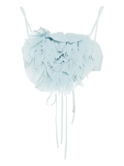 Blumarine Flower-detailed Top In Blue