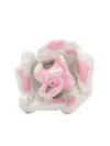 Blumarine Flower-detailing Stud Earrings In White