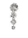Blumarine Flower-embellished Drop Earrings In Metallic