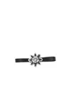 Blumarine Flower-embellishment Leather Belt In Black