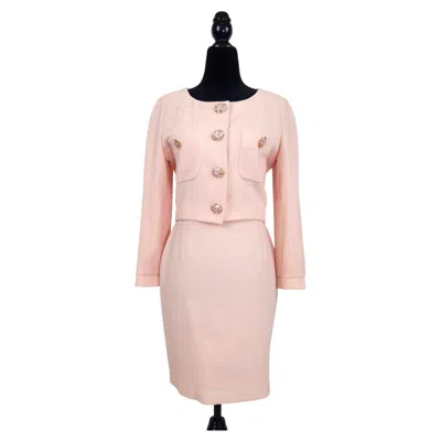 Pre-owned Blumarine Folies Vintage Antique Pink Formal Suit From The 2000s