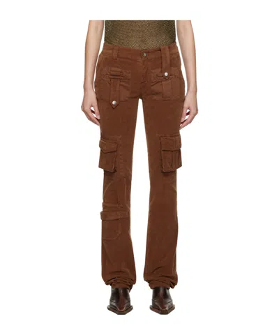 Blumarine Four-pocket Overalls And Casual Pants In Brown