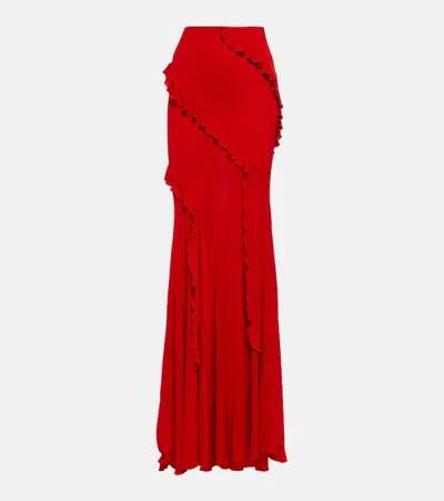 Blumarine Maxirock Aus Jersey In Lipstick Red