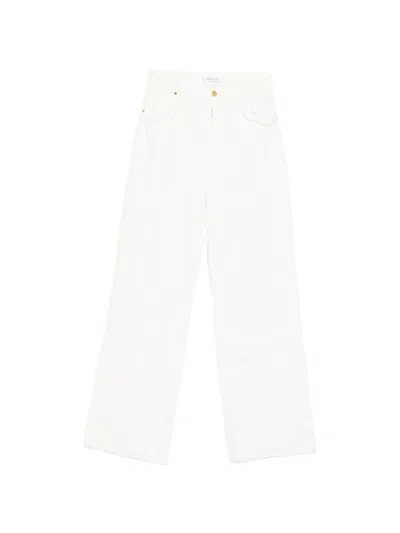 Blumarine Fringed Jeans In White
