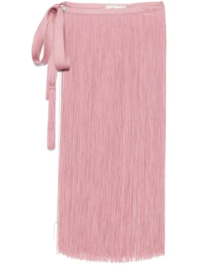 BLUMARINE FRINGED MINI SKIRT