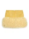 Blumarine Fur-trimmed Mini Skirt In Yellow