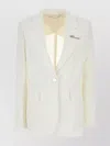 Blumarine Gabardine Blazer With Front Pockets And Notched Lapels