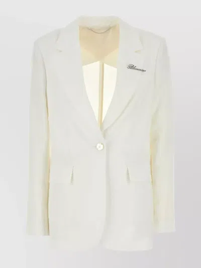 BLUMARINE GABARDINE BLAZER WITH FRONT POCKETS AND NOTCHED LAPELS
